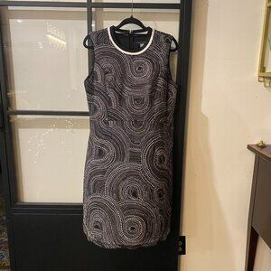 Size 14 Tommy Hilfiger Black and White Sleeveless Shift Dress